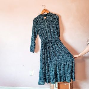 • Michael Kors miura tiered tie maxi dress duster•